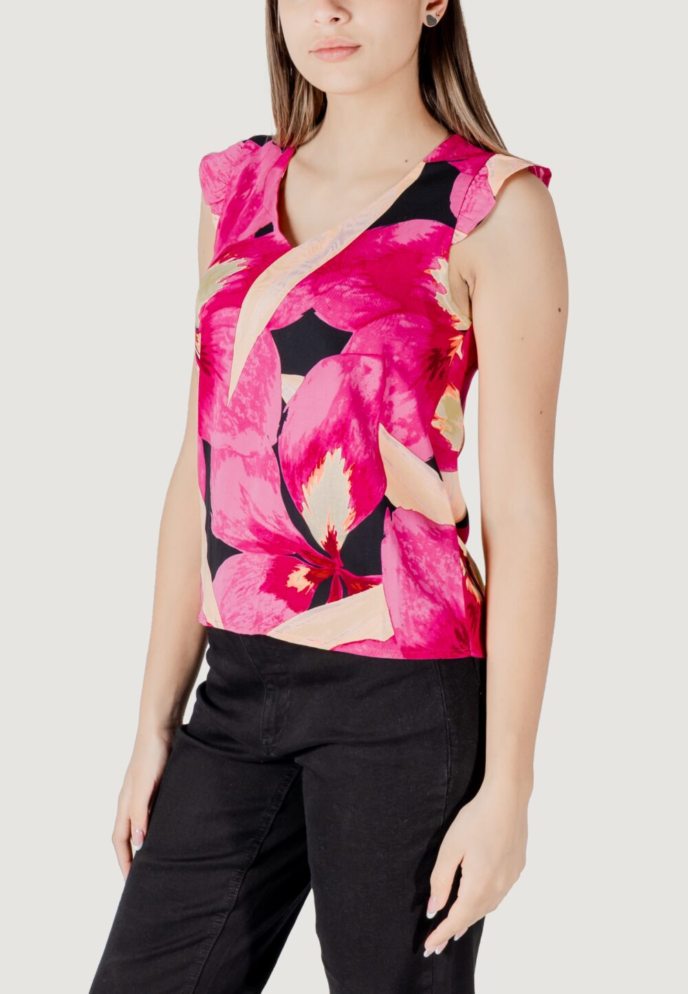 T-shirt Only onlalma life vis s/s elina top aop ptm Rosa - Foto 2