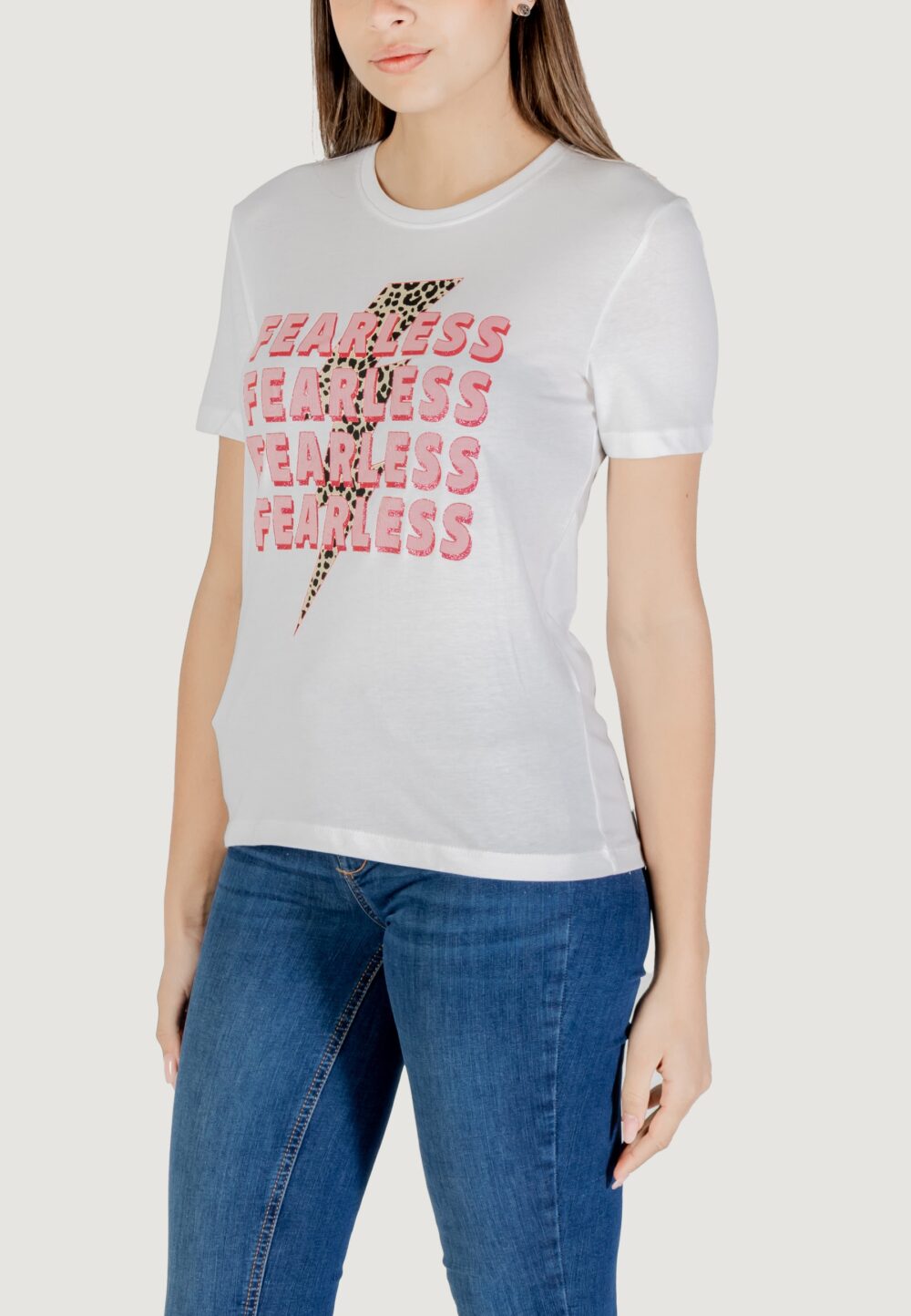 T-shirt Only onlhenny life reg s/s top box jrs Rosa Fluo - Foto 2