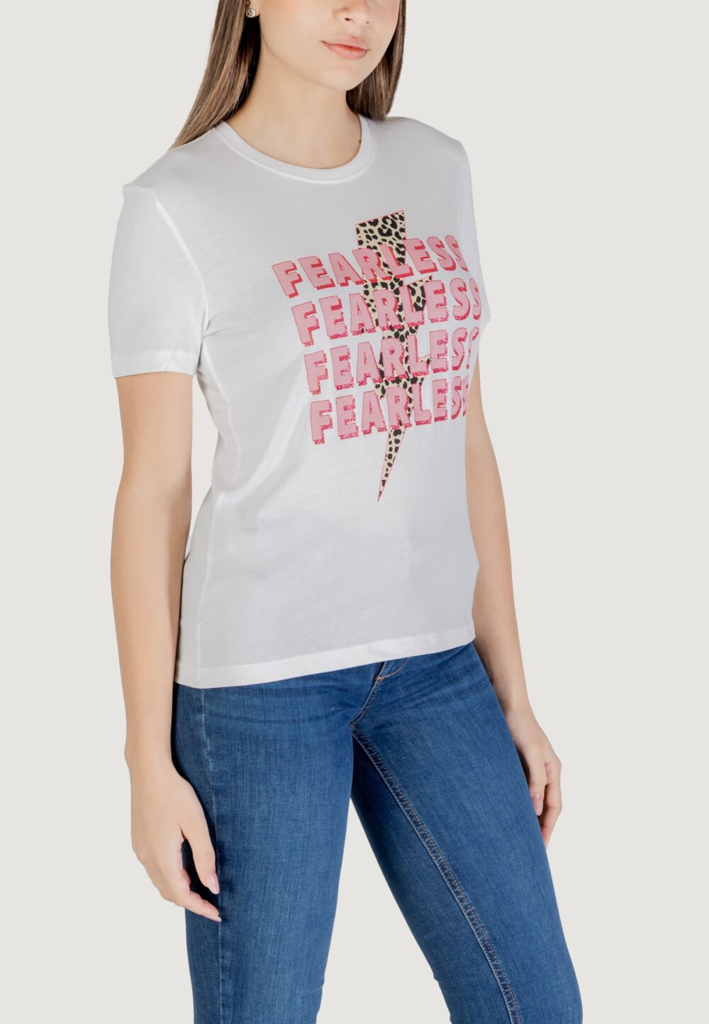 T-shirt Only onlhenny life reg s/s top box jrs Rosa Fluo - Foto 3