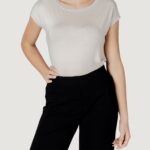T-shirt Street One shirt w.deco neckline tape Beige chiaro - Foto 1