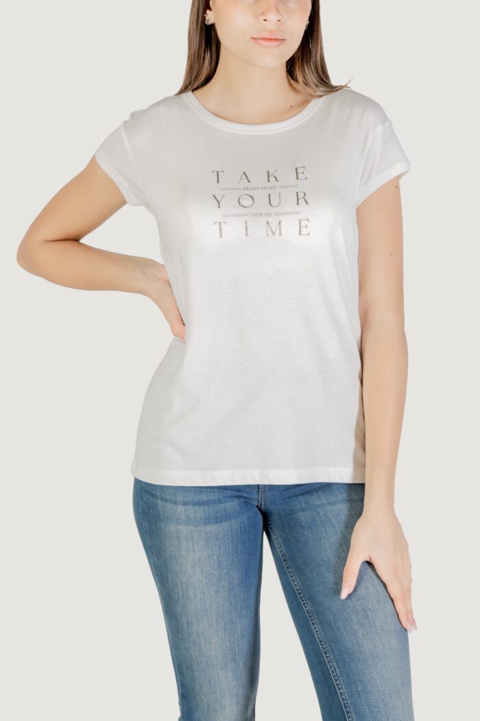 T-shirt Street One partprint shirt w.cap sleeve Bianco