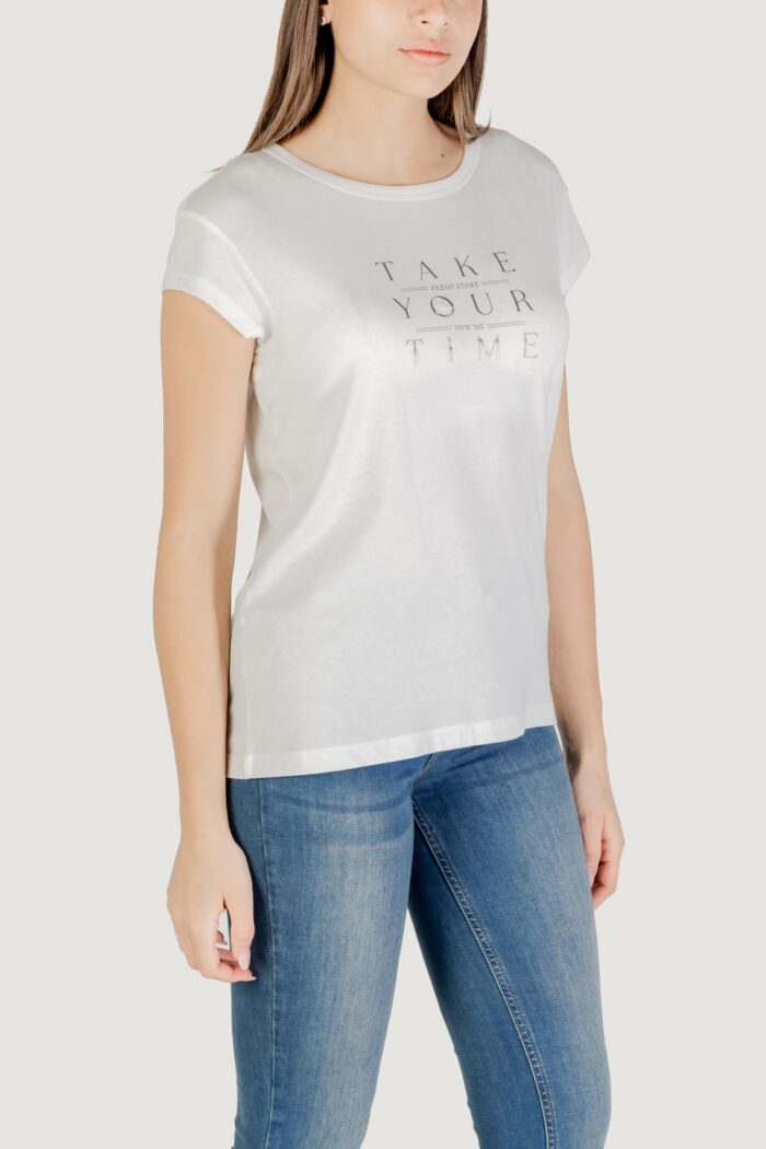 T-shirt Street One partprint shirt w.cap sleeve Bianco