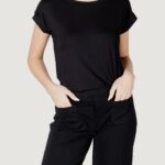 T-shirt Street One shirt w.deco neckline tape Nero - Foto 1