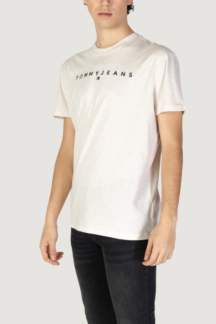 T-shirt Tommy Hilfiger Jeans tjm reg linear logo Beige
