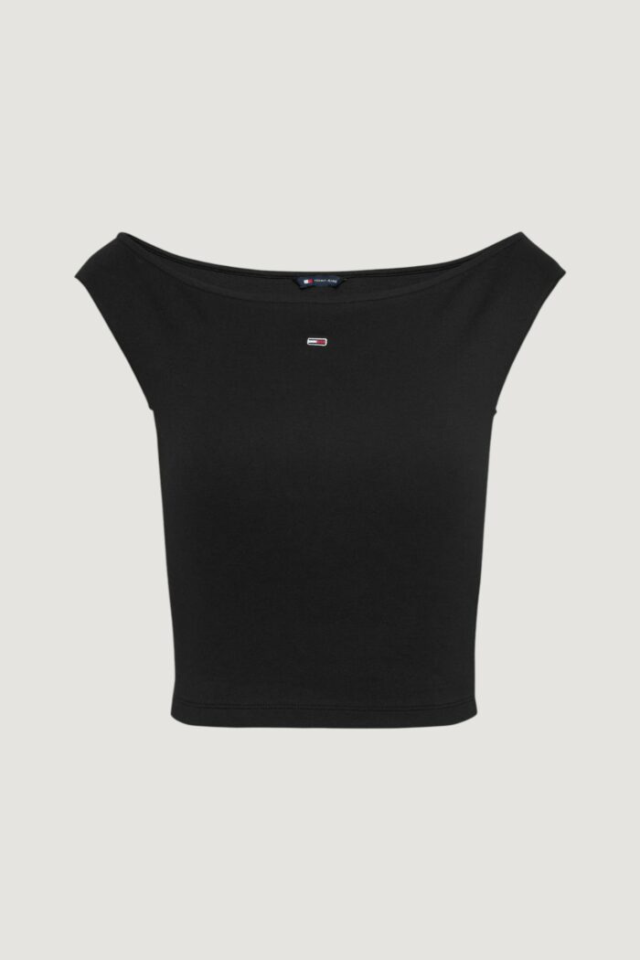 T-shirt Tommy Hilfiger Jeans tjw boat neck top ss Nero