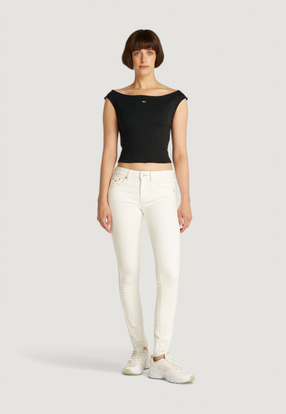 T-shirt Tommy Hilfiger Jeans tjw boat neck top ss Nero - Foto 4