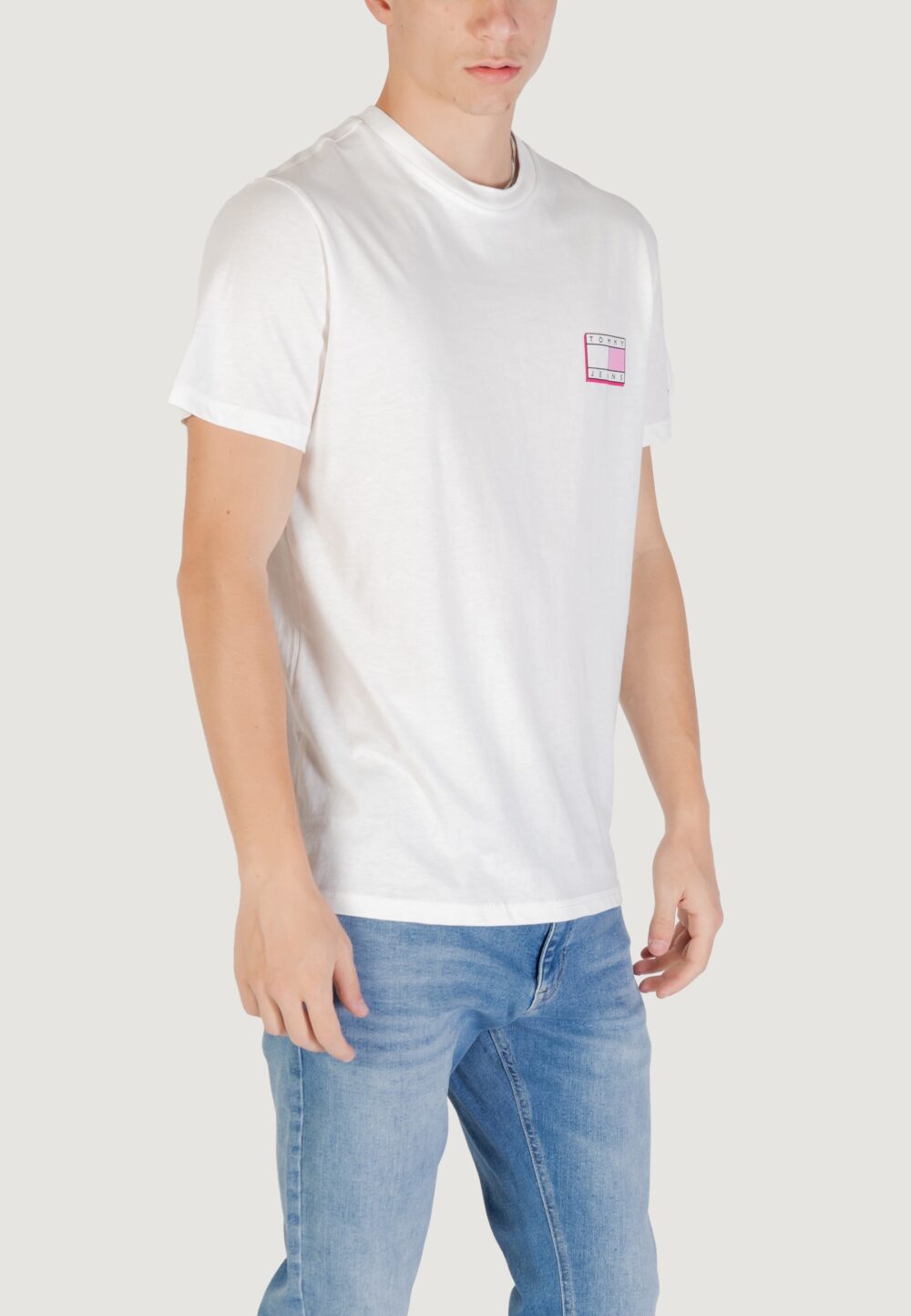 T-shirt Tommy Hilfiger Jeans tjm slim pop color f Panna - Foto 3