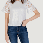 T-shirt Vero Moda vmpanna 2/4 top jrs Bianco - Foto 1