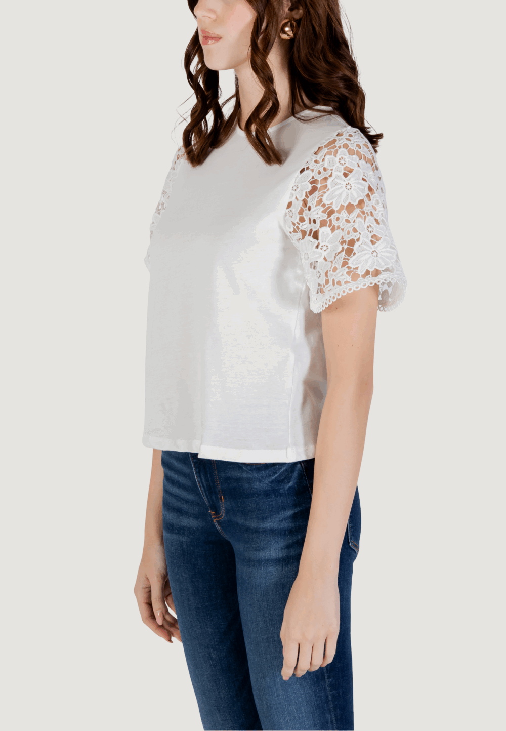 T-shirt Vero Moda vmpanna 2/4 top jrs Bianco - Foto 2