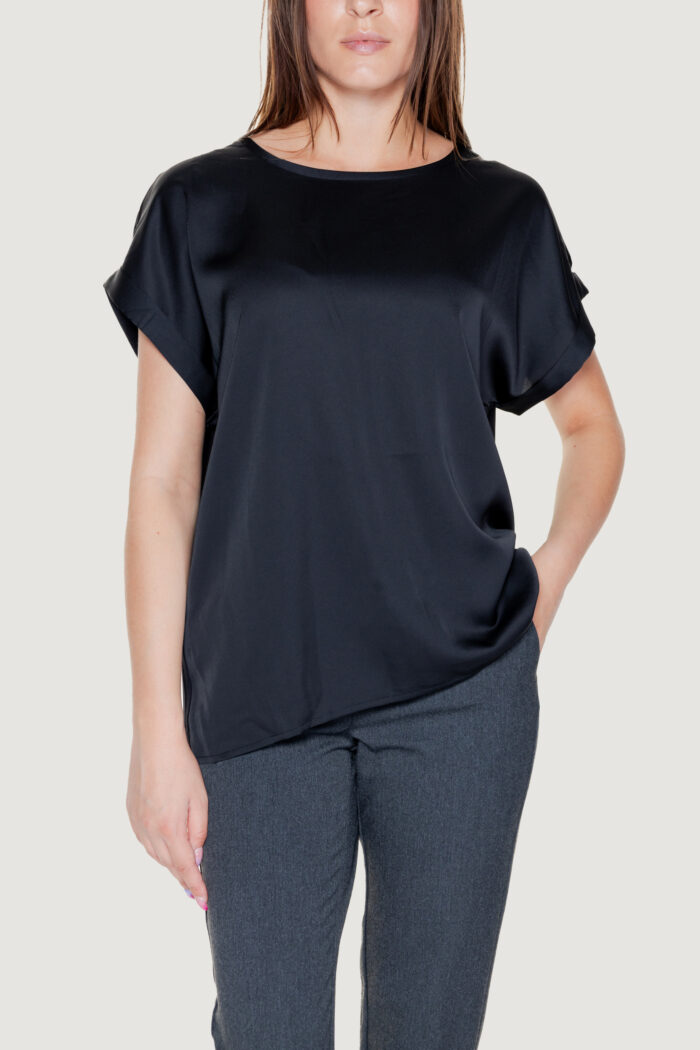 T-shirt Vila Clothes viellette s/s satin top/su – noos Nero