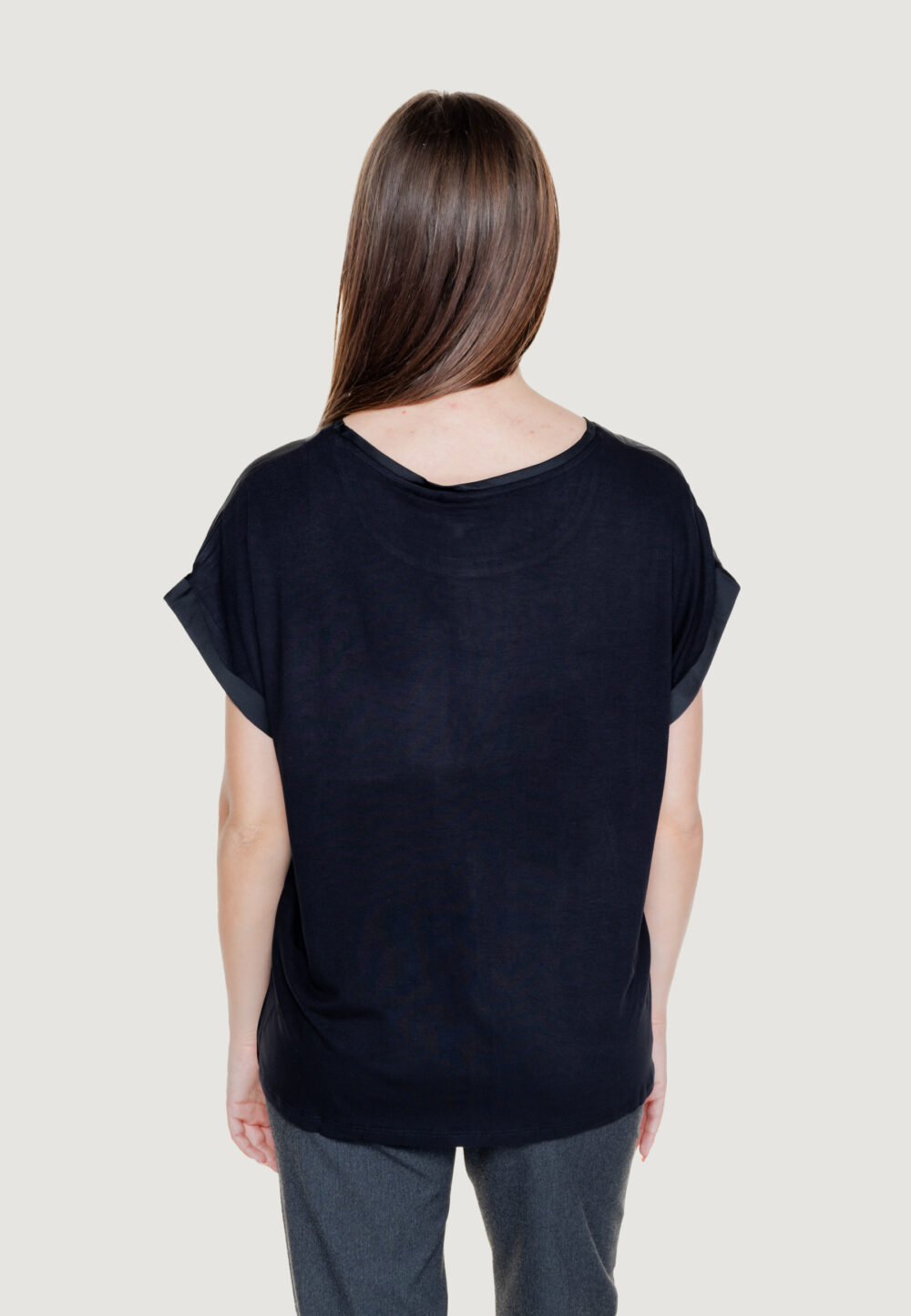 T-shirt Vila Clothes viellette s/s satin top/su - noos Nero - Foto 3