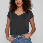 T-shirt Vila Clothes vimodala v-neck s/s su noos Nero - Foto 1