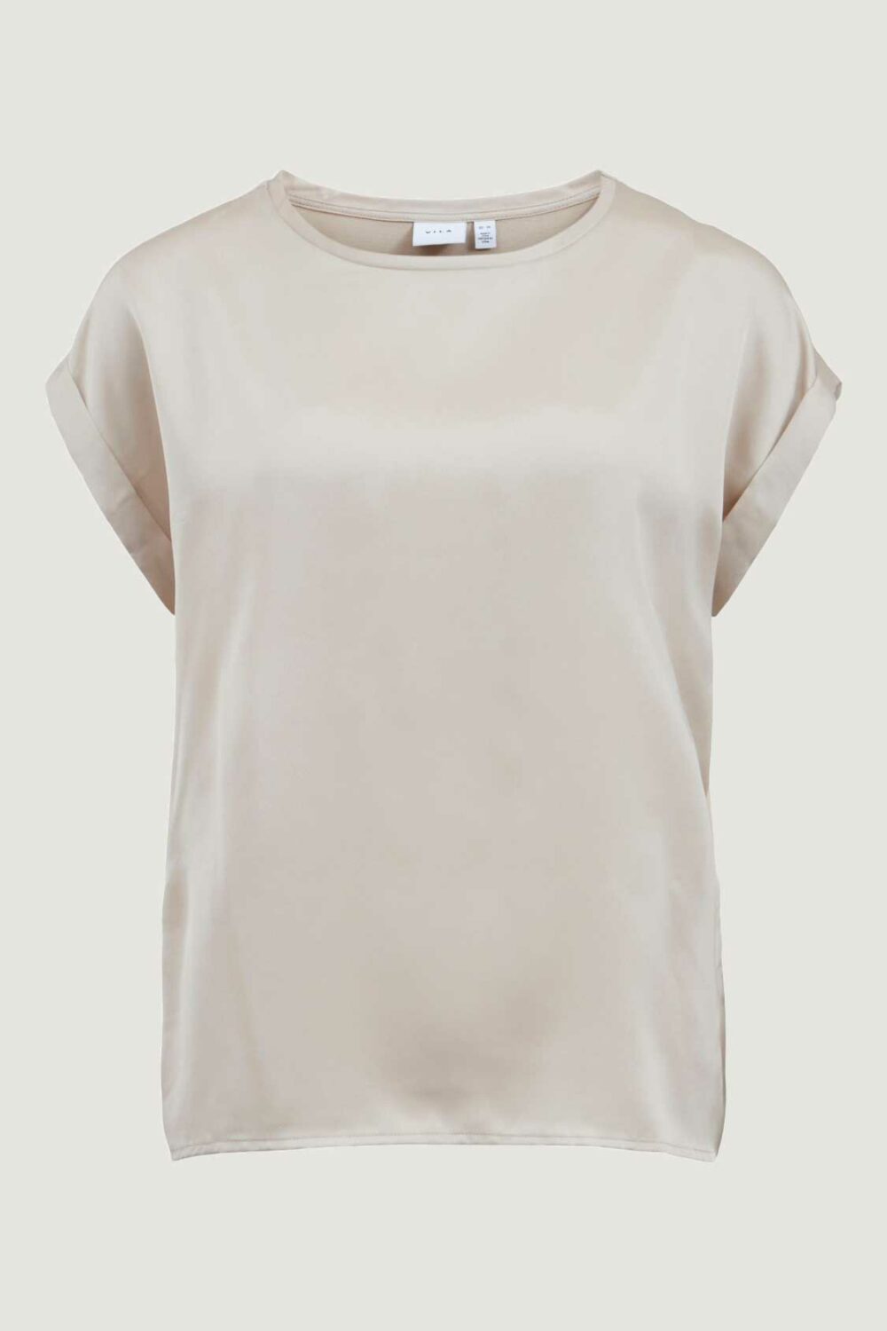 T-shirt Vila Clothes viellette s/s satin top/su - noos Oro - Foto 4