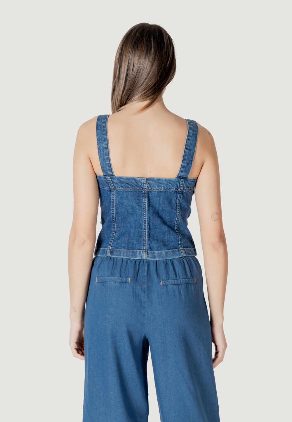 Top ICHI ihbonnies to Blue Denim Scuro - Foto 4