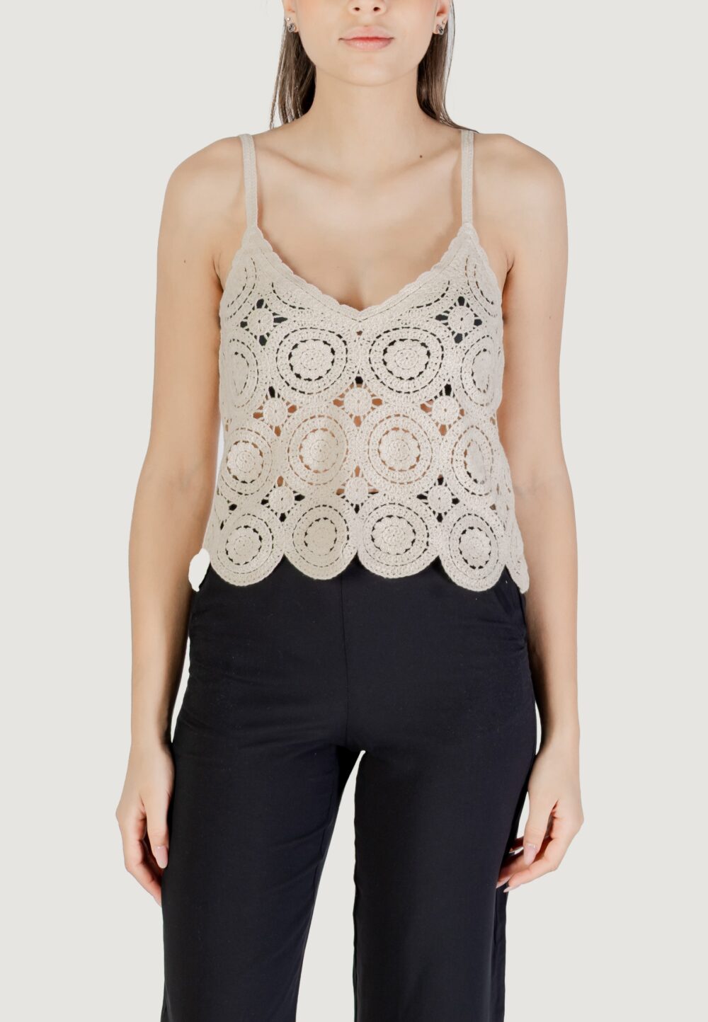 Top Vila Clothes virisse singlet crochet top Beige - Foto 1