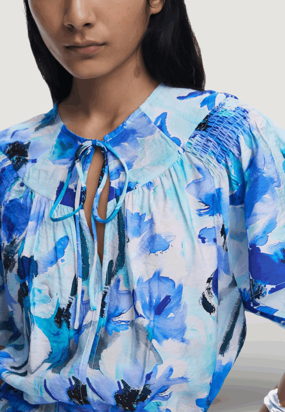Vestito corto Desigual repris vest landi Azzurro - Foto 3