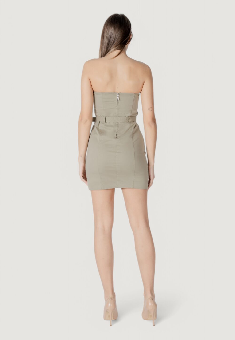 Vestito corto Only onlliana short tube belt pnt VERDE SALVIA - Foto 4