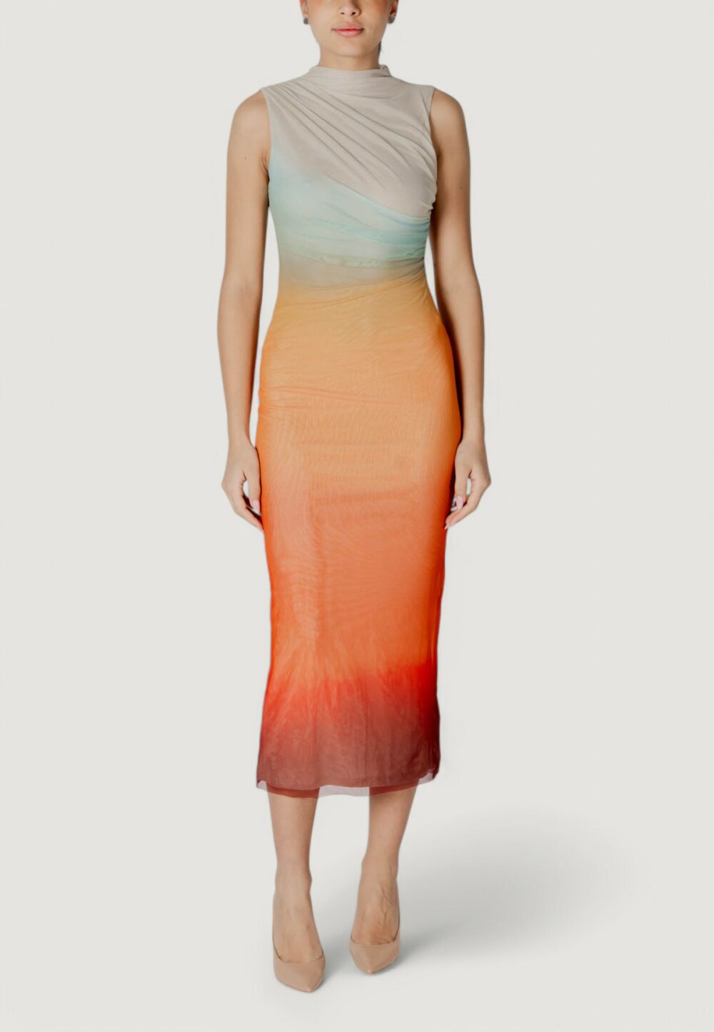 Vestito lungo Desigual vest_sahara Arancione - Foto 1