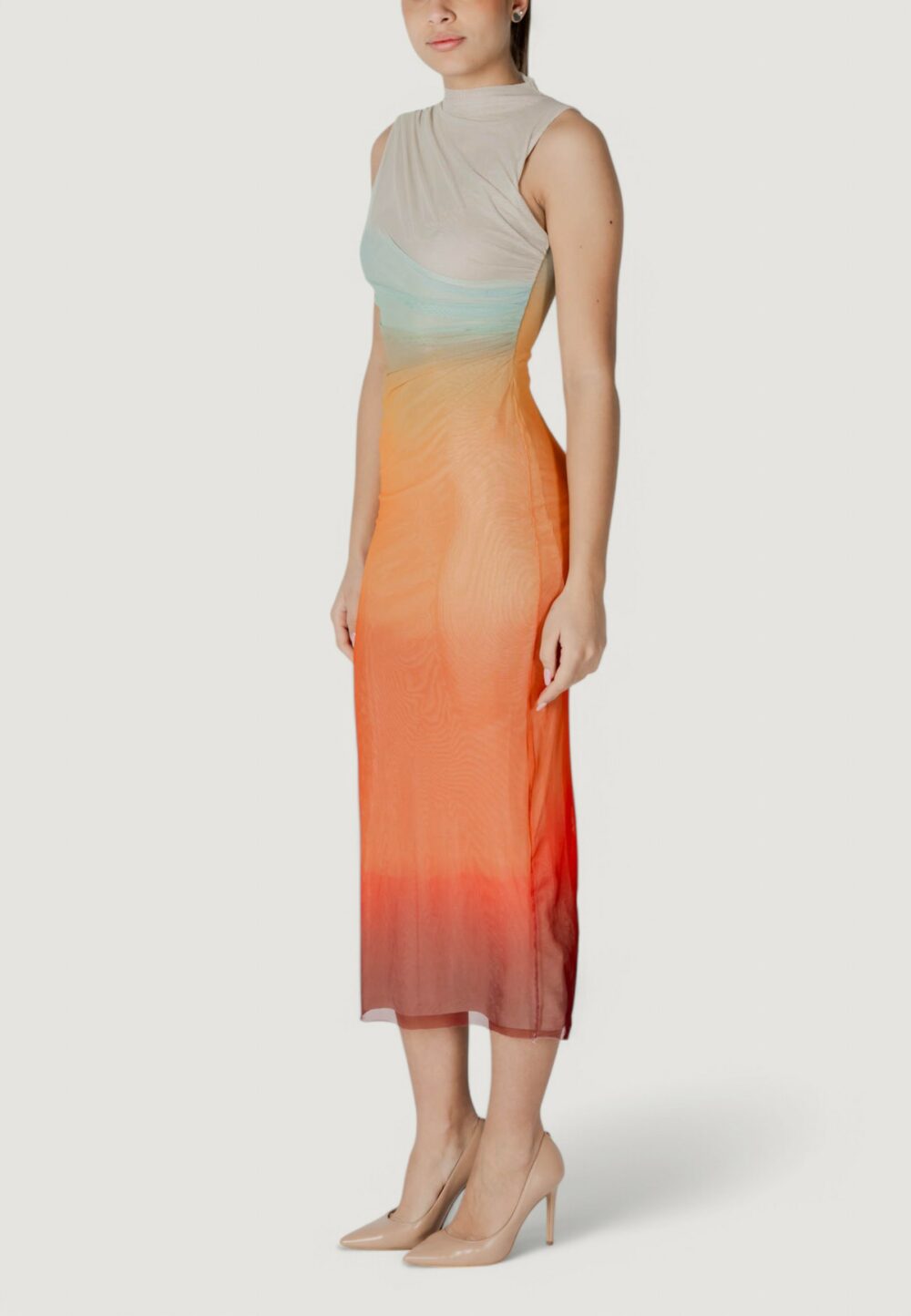 Vestito lungo Desigual vest_sahara Arancione - Foto 2