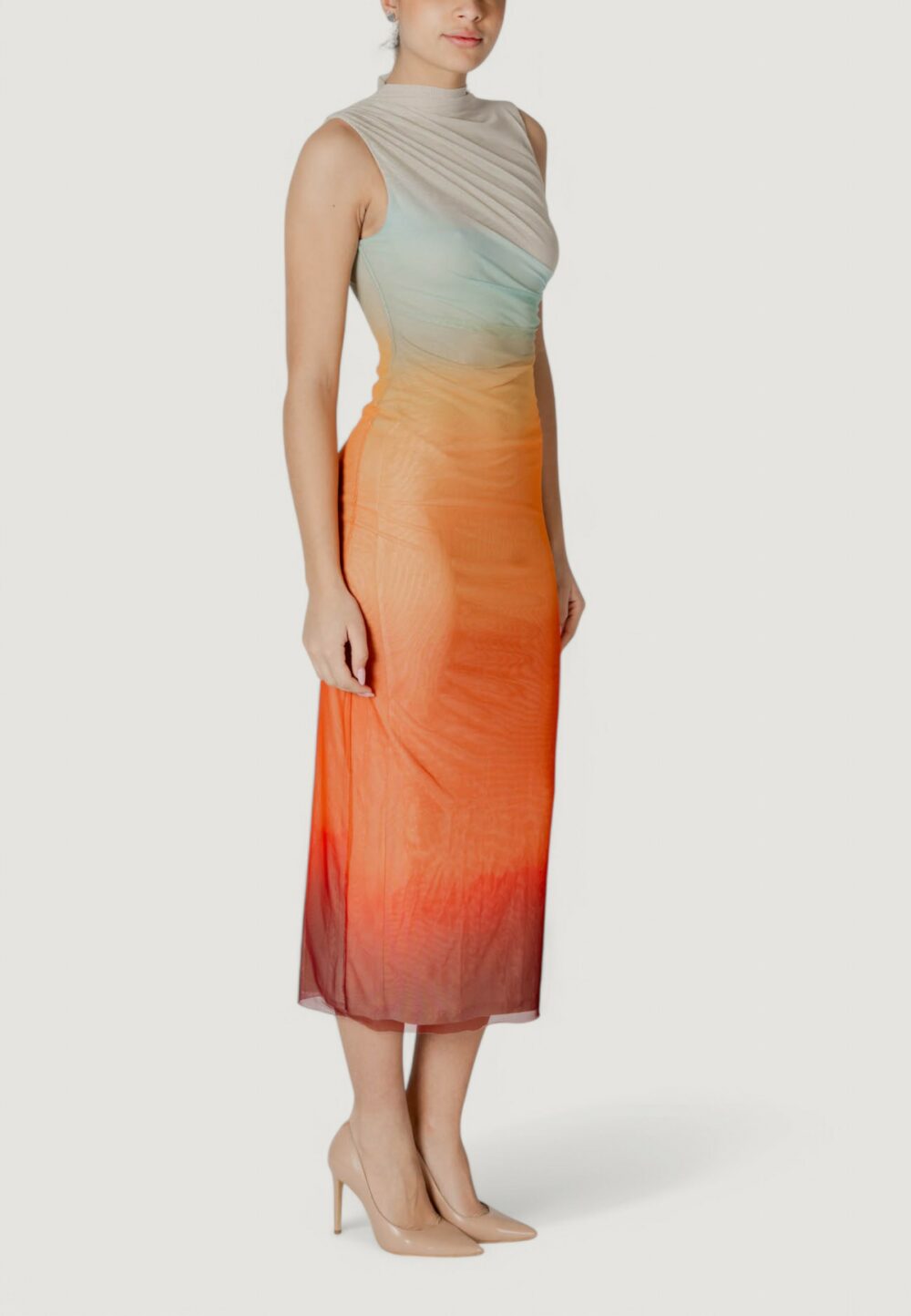 Vestito lungo Desigual vest_sahara Arancione - Foto 3