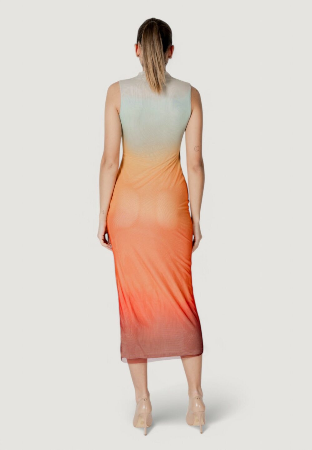 Vestito lungo Desigual vest_sahara Arancione - Foto 4