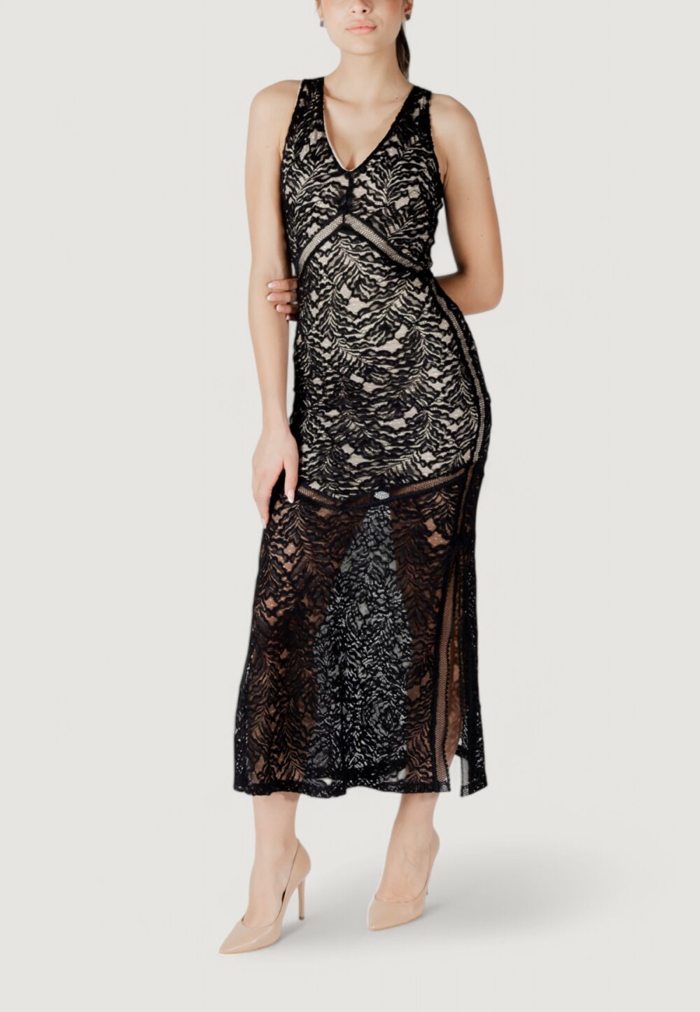 Vestito lungo Guess christel lace Nero - Foto 1