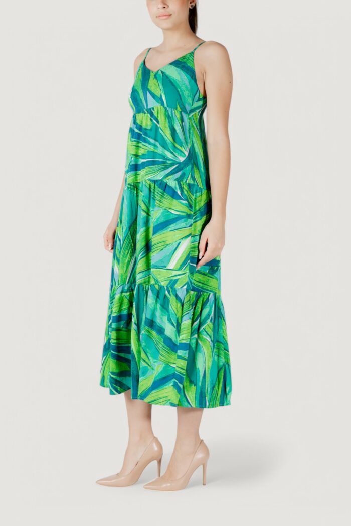 Vestito lungo Only onlalma life vis strap long dress  aop Verde
