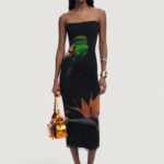 Vestito midi Desigual swim_colibrÍ strapless Nero - Foto 1