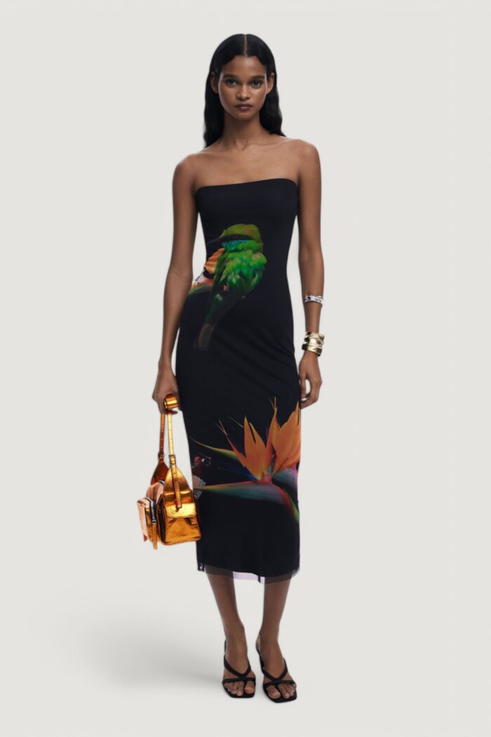 Vestito midi Desigual swim_colibrÍ strapless Nero