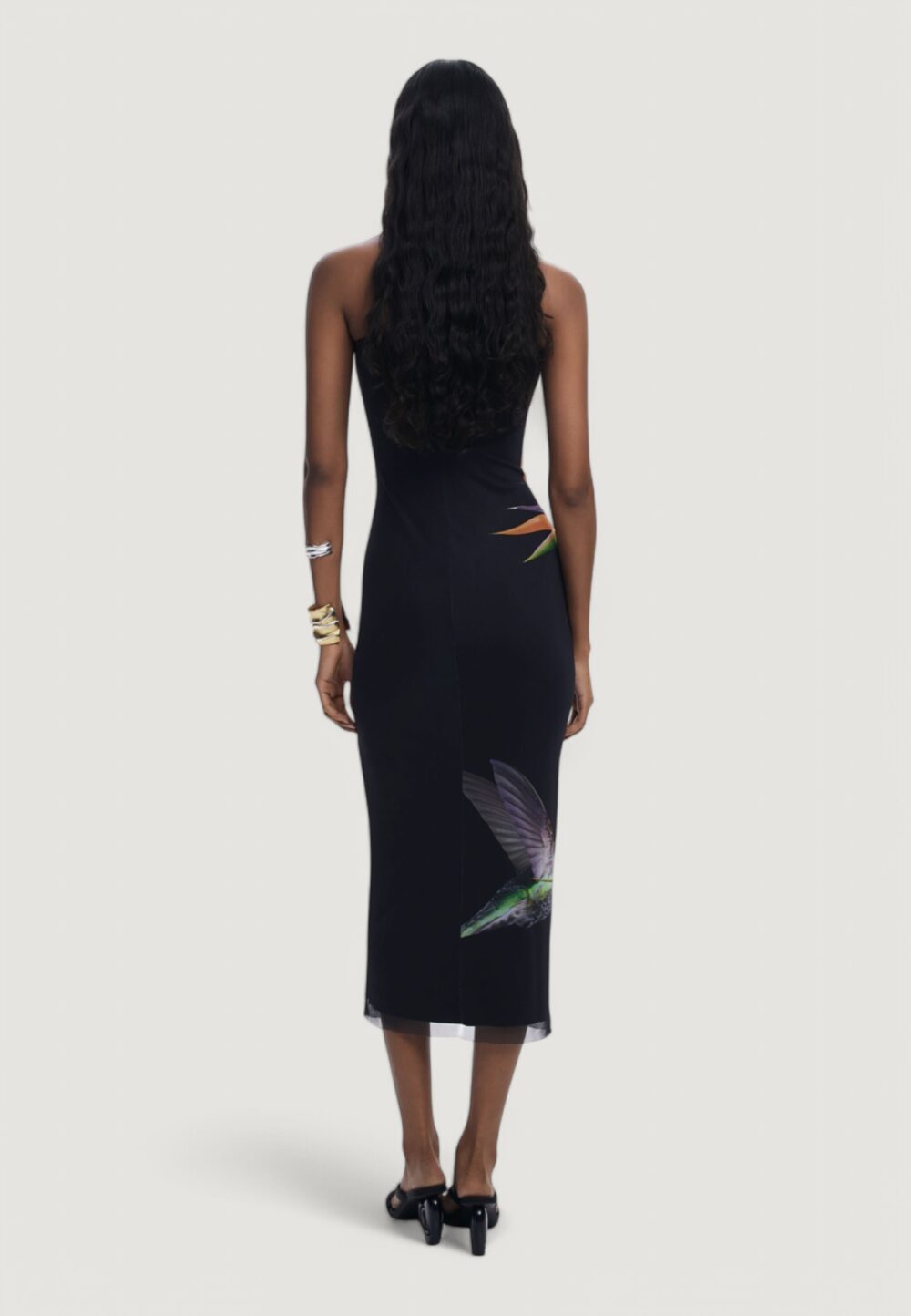 Vestito midi Desigual swim_colibrÍ strapless Nero - Foto 3