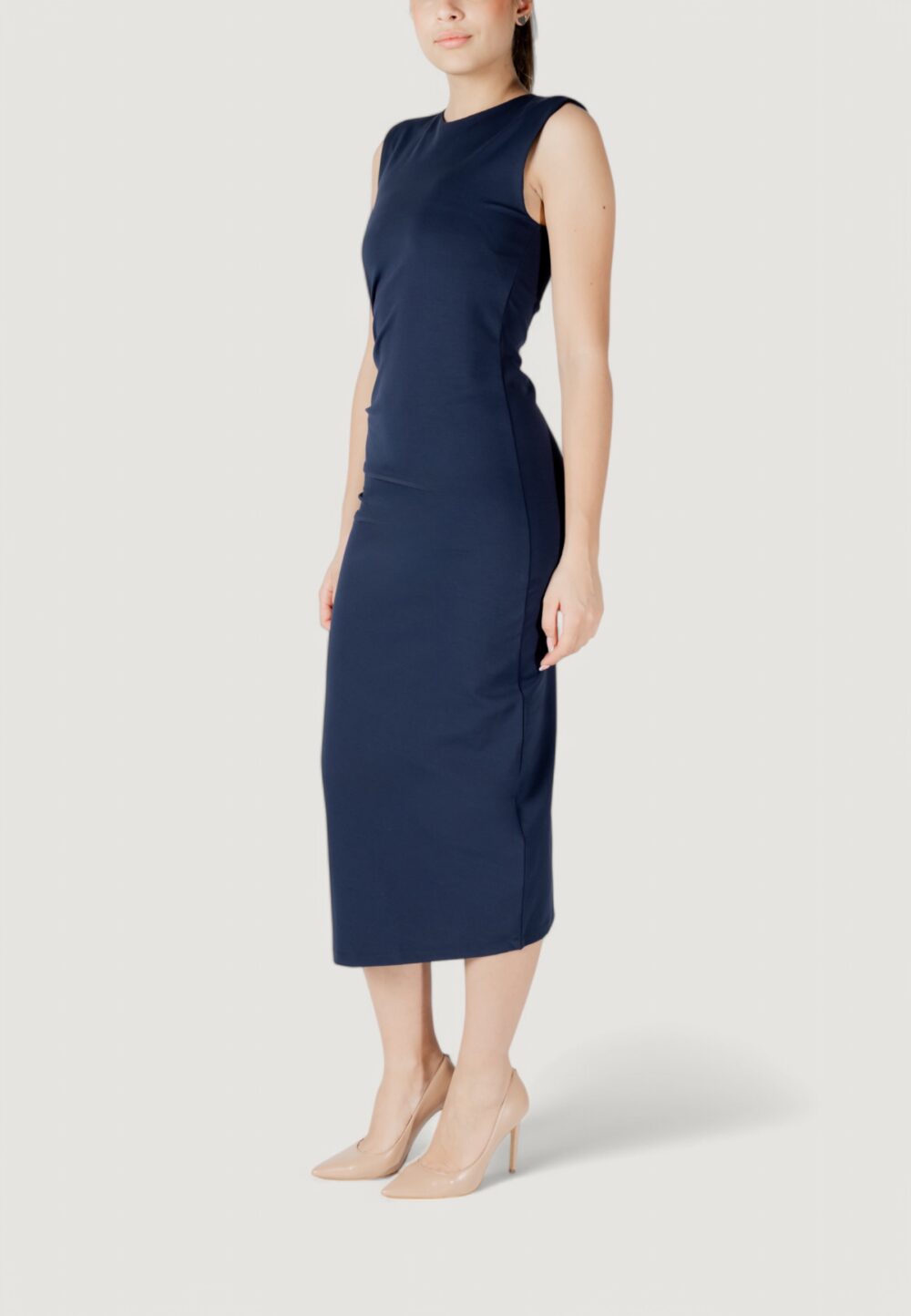 Vestito midi Jacqueline de Yong jdymira s/l midi rouching dress jrs Blu - Foto 3