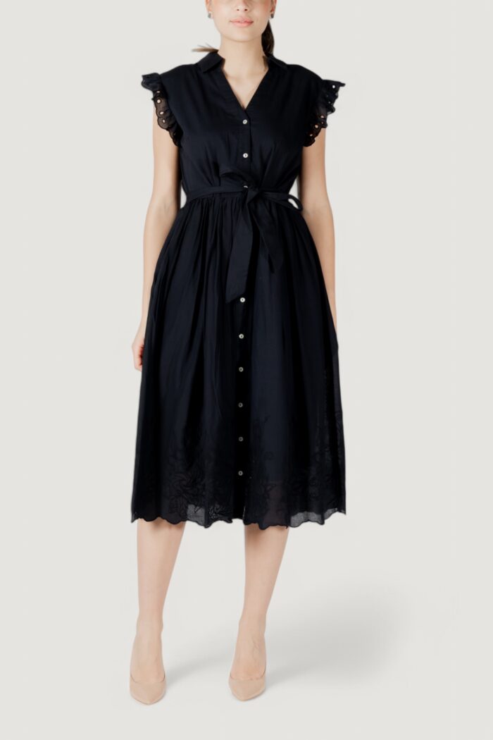 Vestito midi Vila Clothes vianglassi v-neck s/l midi Nero