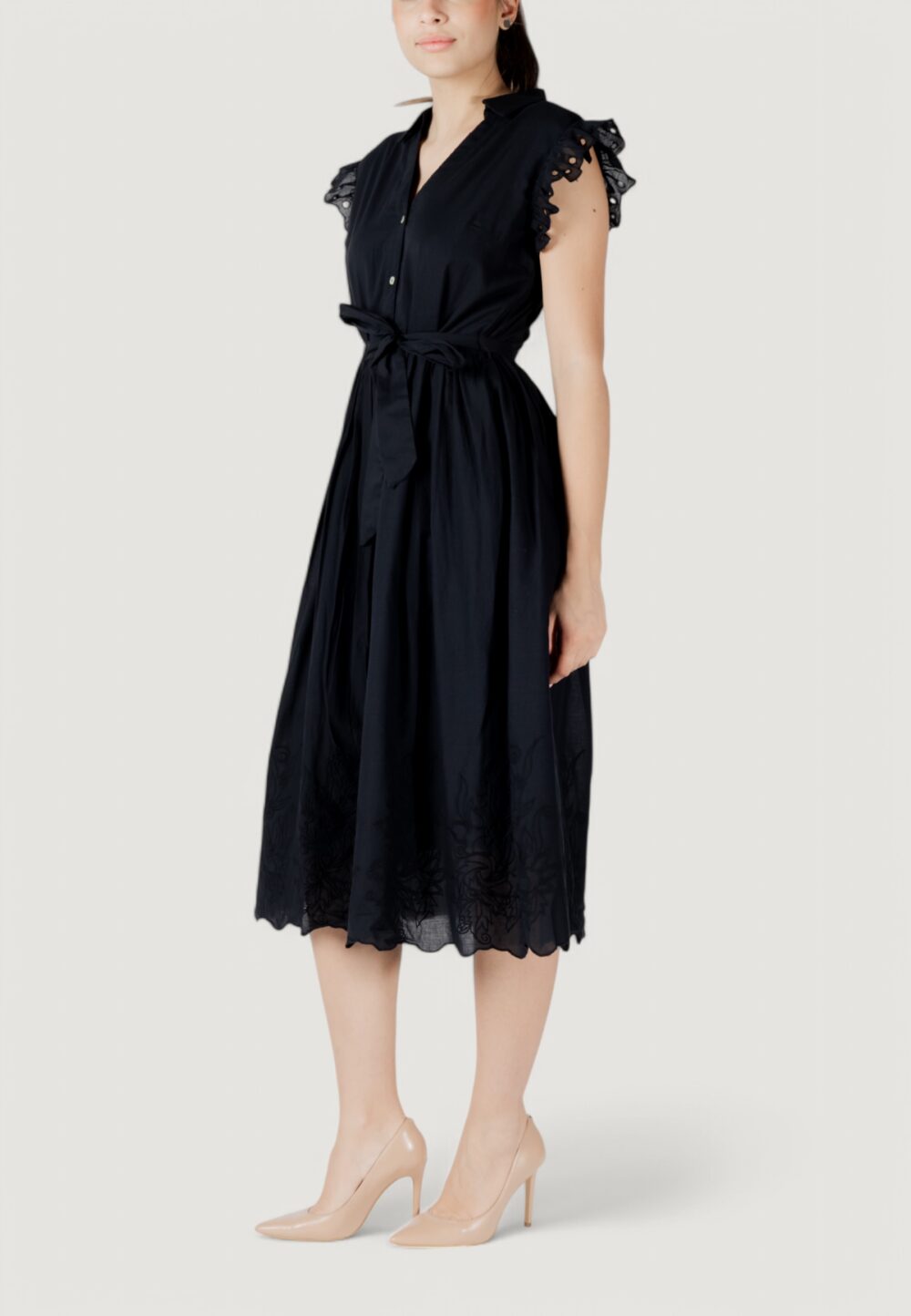 Vestito midi Vila Clothes vianglassi v-neck s/l midi Nero - Foto 2