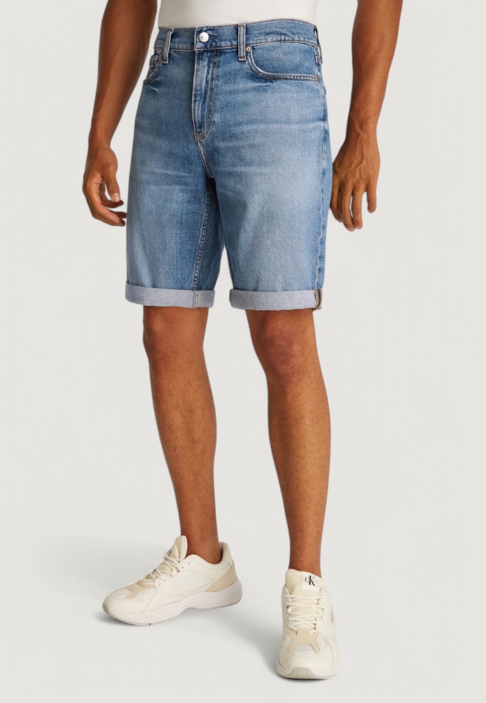 Bermuda Calvin Klein Jeans Denim chiaro - Foto 1