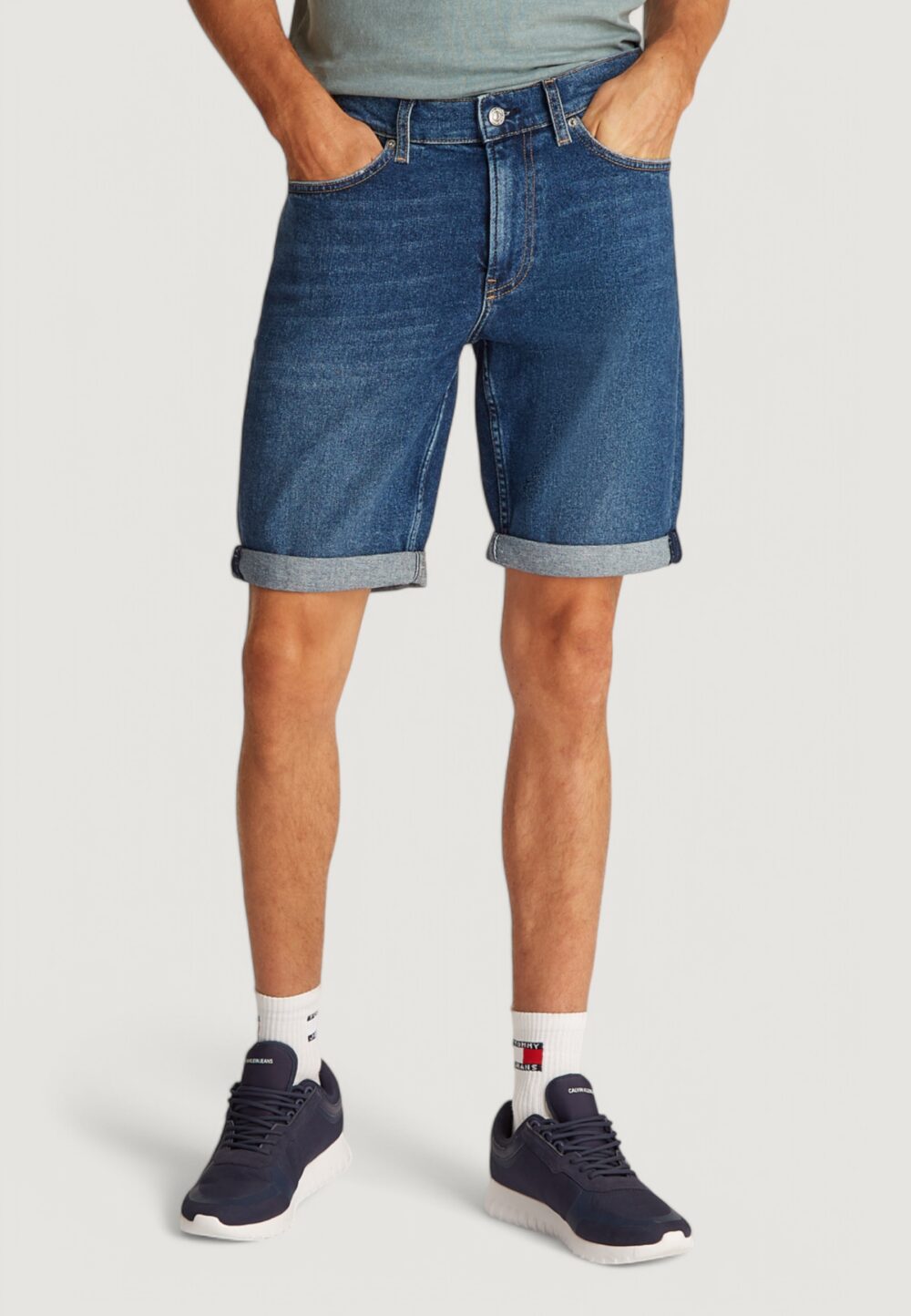 Bermuda Calvin Klein Jeans slim Denim scuro - Foto 1