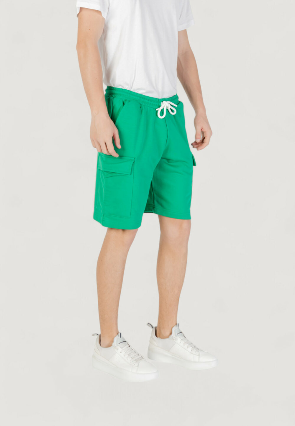 Bermuda sportivi Icon logo piccolo Verde - Foto 3