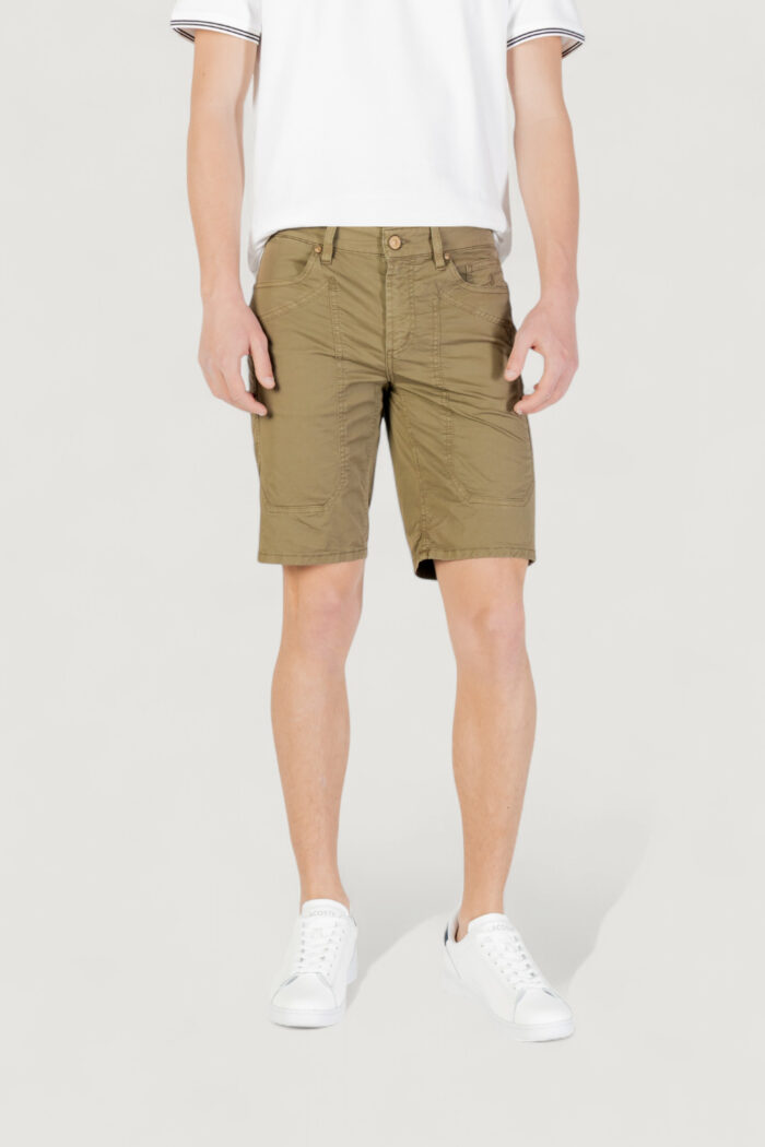 Bermuda Jeckerson jayden 5 tasche toppa slim Verde Oliva