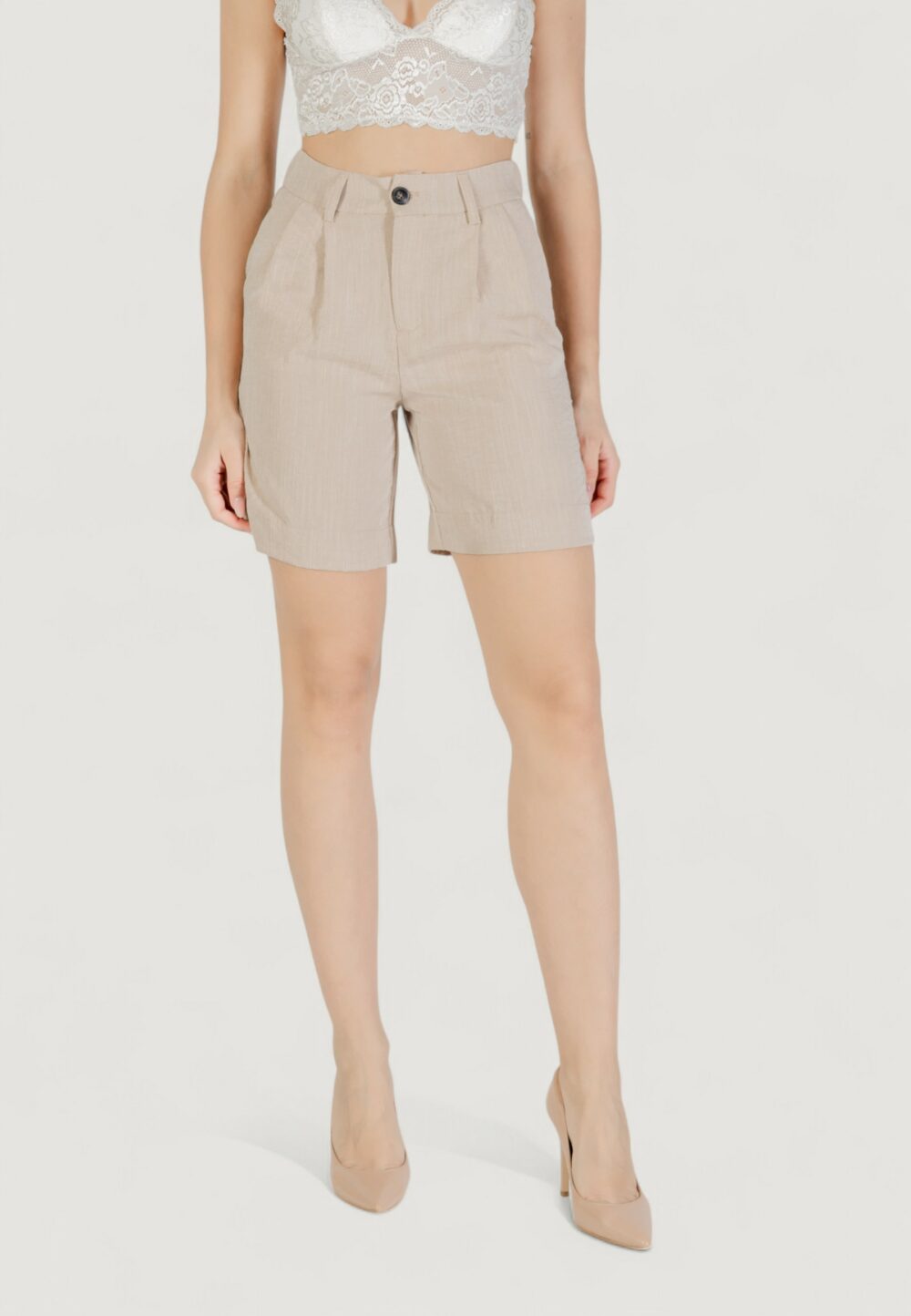 Bermuda Only onlmarsa solid wvn noos Beige - Foto 5
