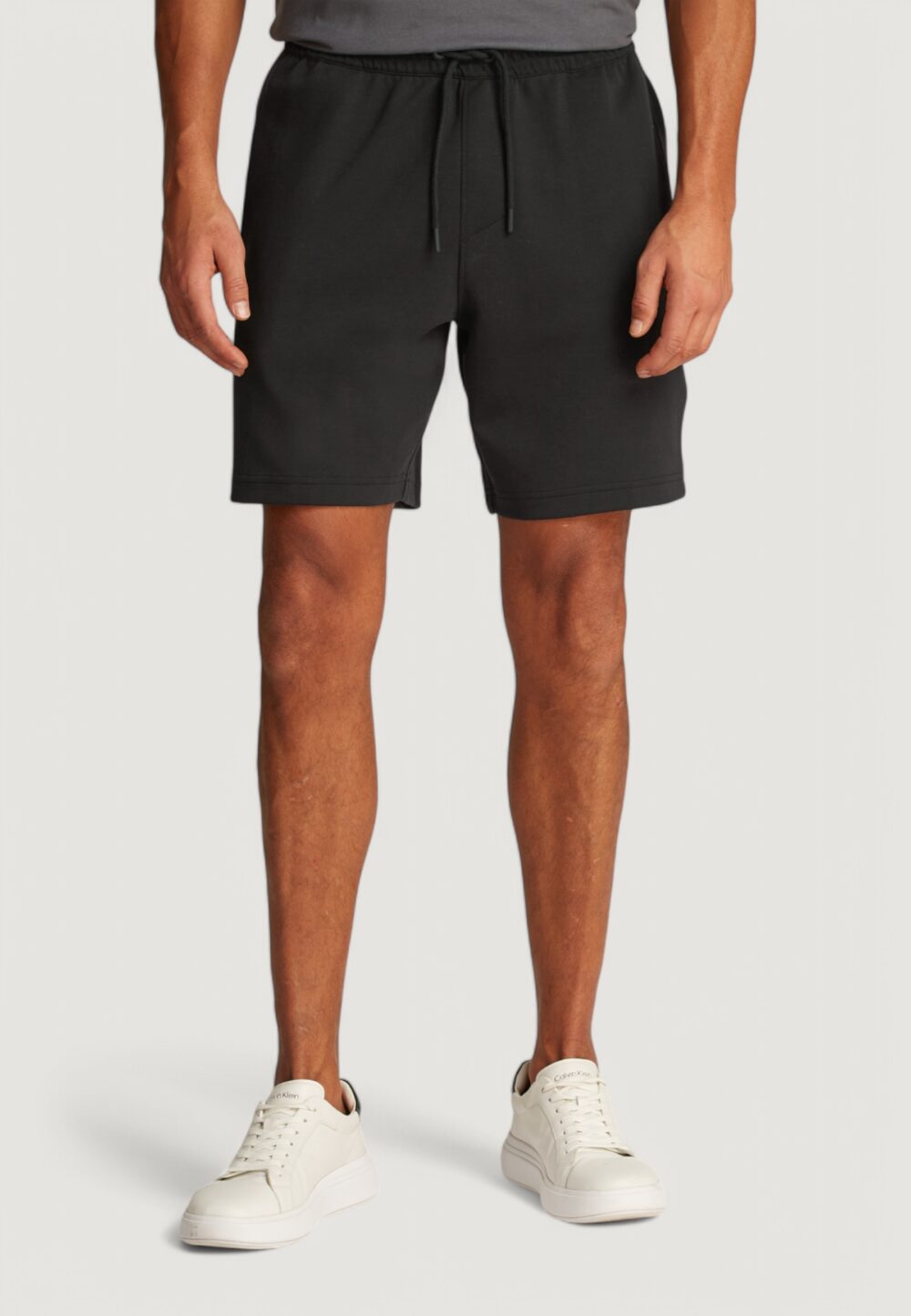 Bermuda sportivi Calvin Klein Jeans logo tape Nero - Foto 1