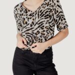 Blusa manica corta ICHI ihmarrakech aop ss14 Beige - Foto 1