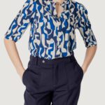 Blusa manica corta ICHI ihvera sh19 Blu - Foto 1