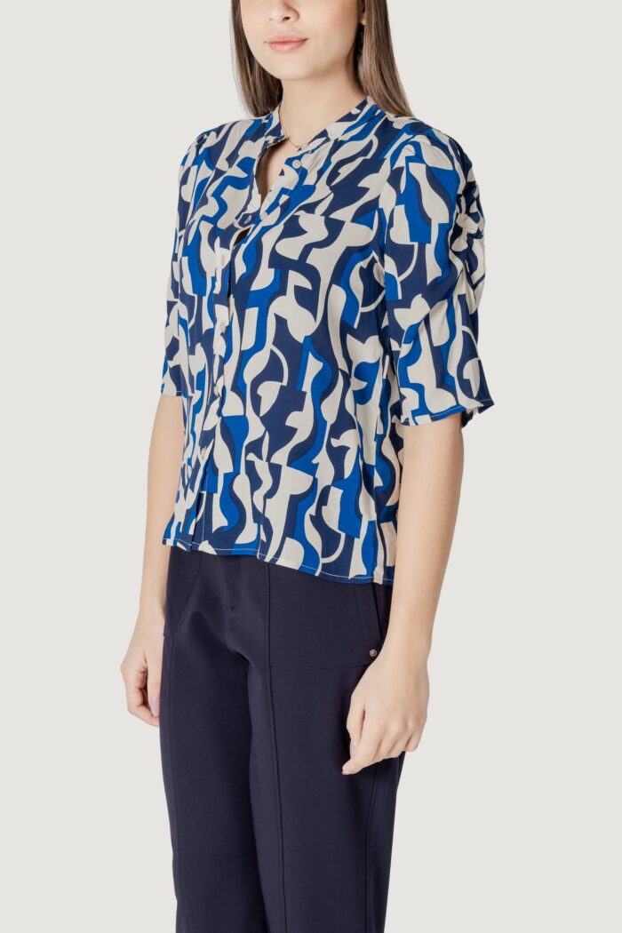 Blusa manica corta ICHI ihvera sh19 Blu