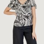 Blusa manica corta Vero Moda vmeasy joy v-neck ss wvn ga Bianco - Foto 1
