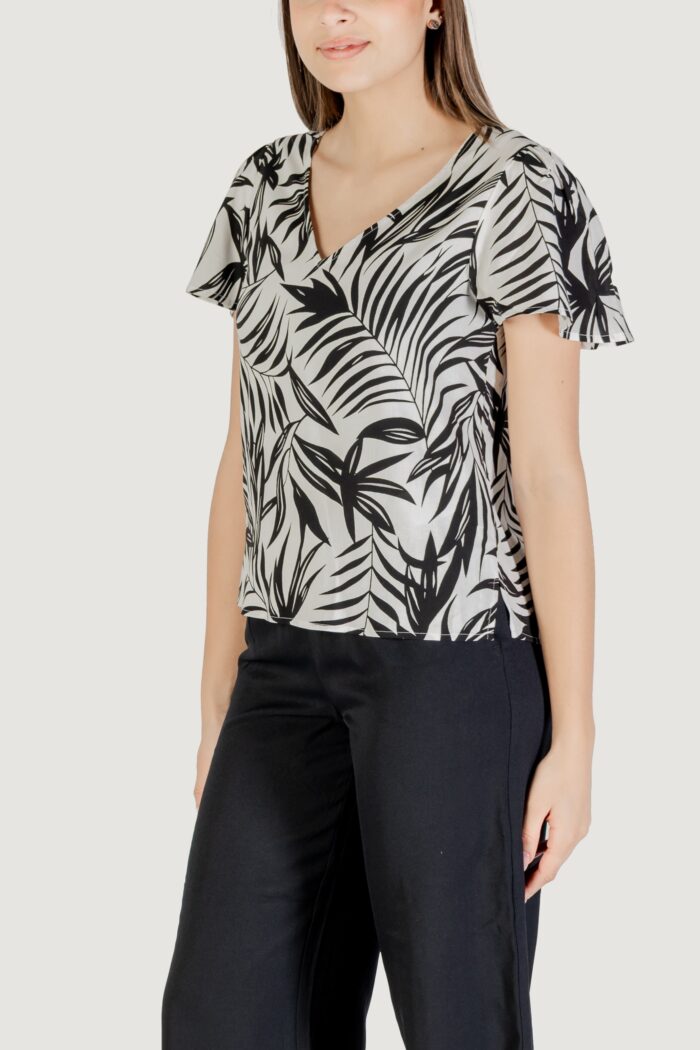 Blusa manica corta Vero Moda vmeasy joy v-neck ss wvn ga Bianco