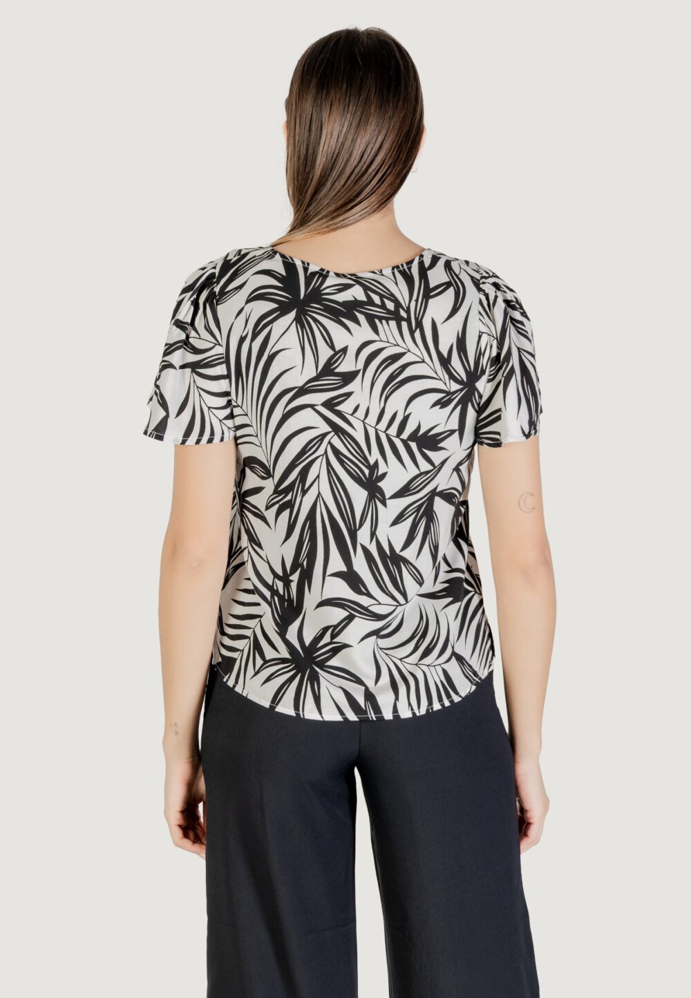 Blusa manica corta Vero Moda vmeasy joy v-neck ss wvn ga Bianco - Foto 4