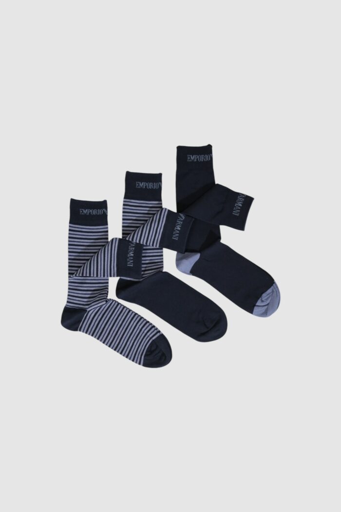 Calzini corti Emporio Armani Underwear short sock 3-pack Blu