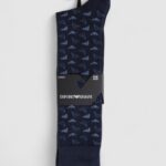 Calzini Lunghi Emporio Armani Underwear 2 pack Blu - Foto 1