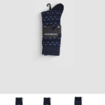 Calzini Lunghi Emporio Armani Underwear 3 pack Blu - Foto 1