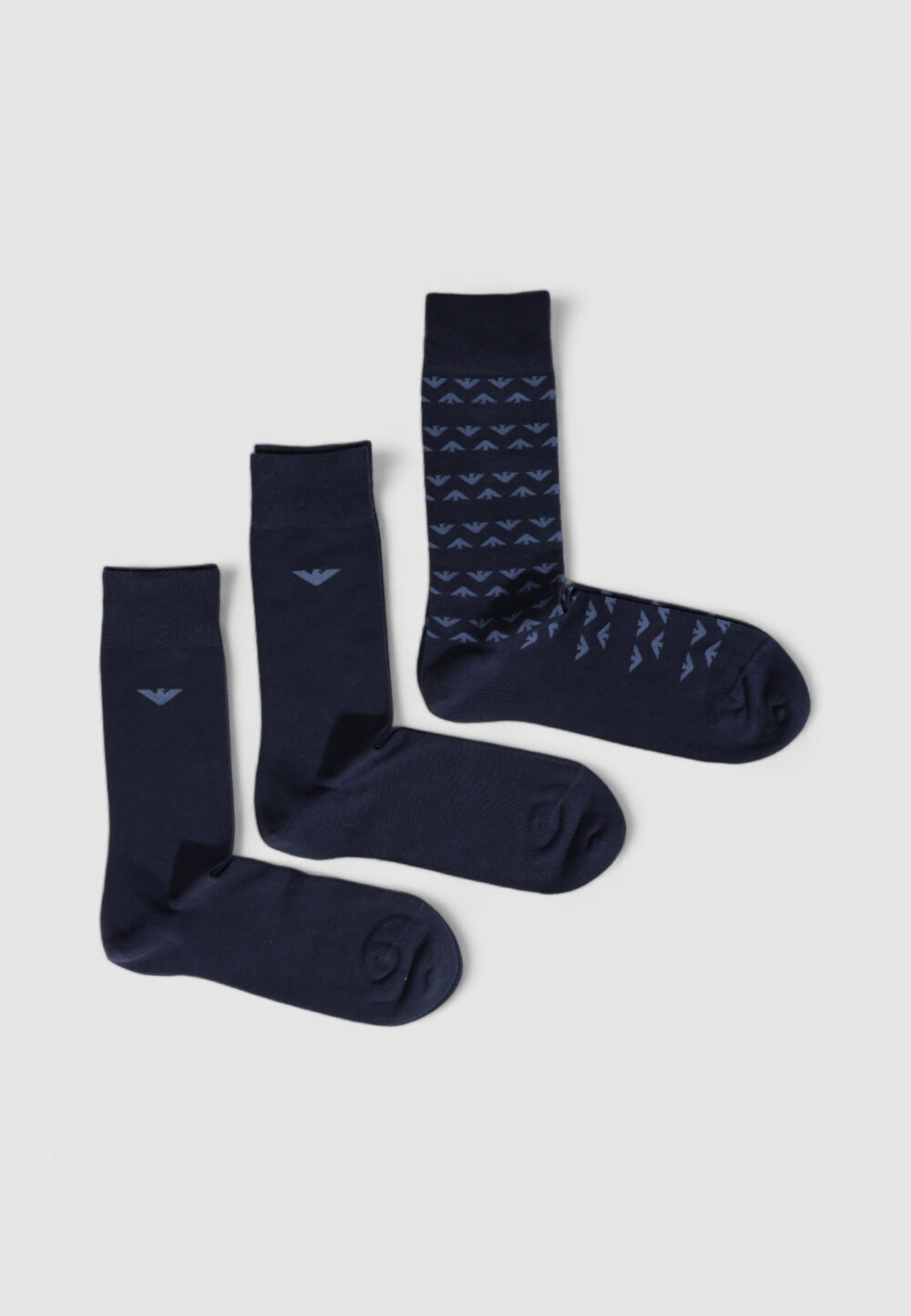 Calzini Lunghi Emporio Armani Underwear 3 pack Blu - Foto 2
