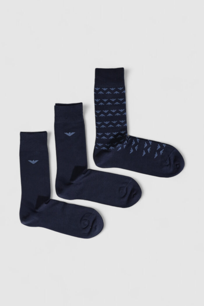 Calzini Lunghi Emporio Armani Underwear 3 pack Blu
